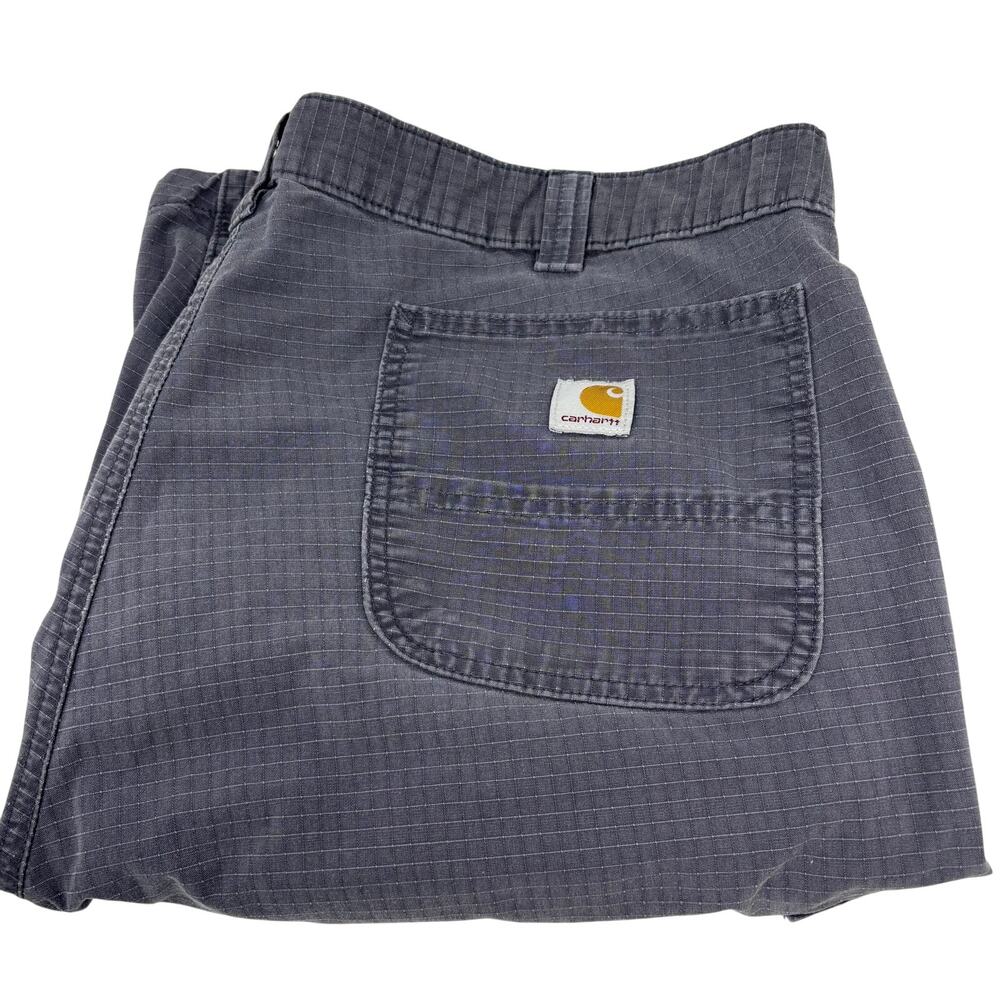 Carhartt Force Mens Sz42 Bluish Gray Relaxed Fit‎ Ripstop Cargo Work Short